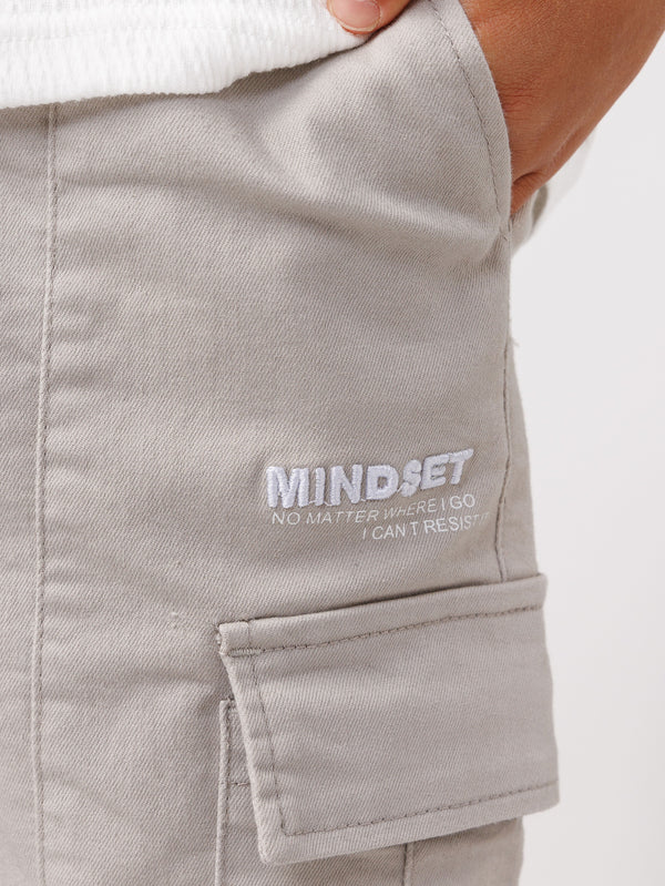 CARGO WOVEN PANTS Light Gray / 14