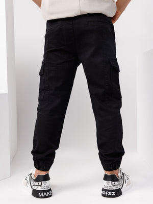 CARGO WOVEN PANTS Black / 14