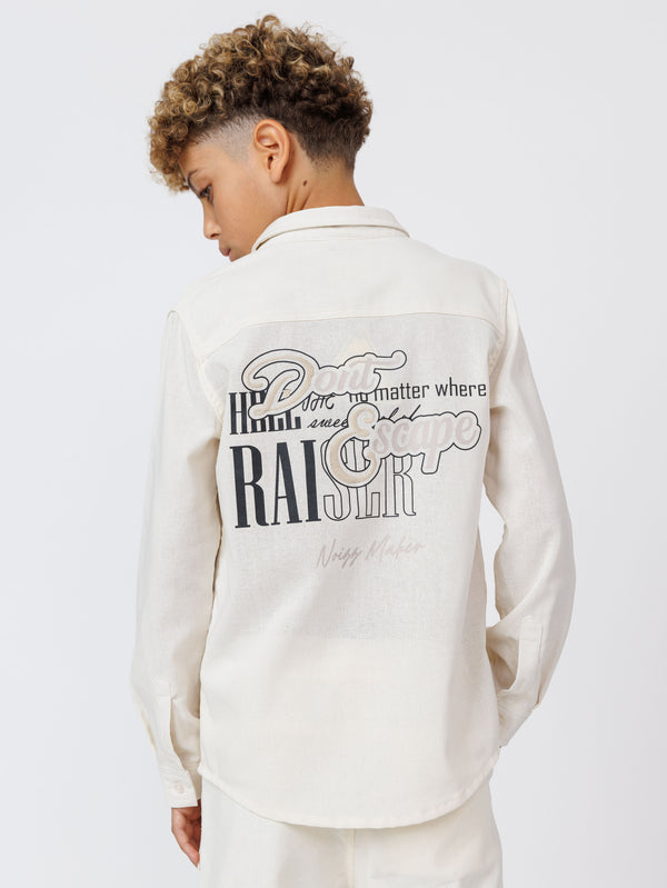 FASHION BUTTONNED SHIRTS Cream / 14