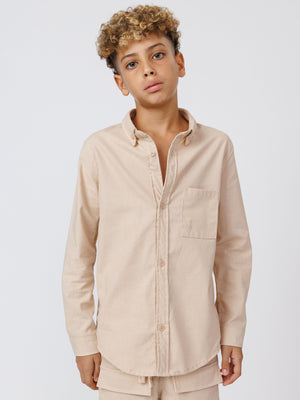 FASHION BUTTONNED SHIRTS Beige / 14