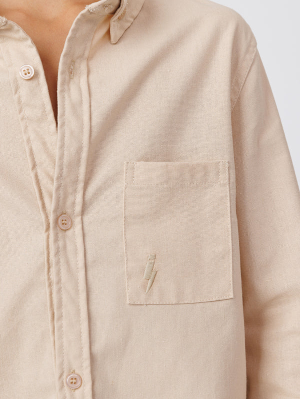 FASHION BUTTONNED SHIRTS Beige / 14