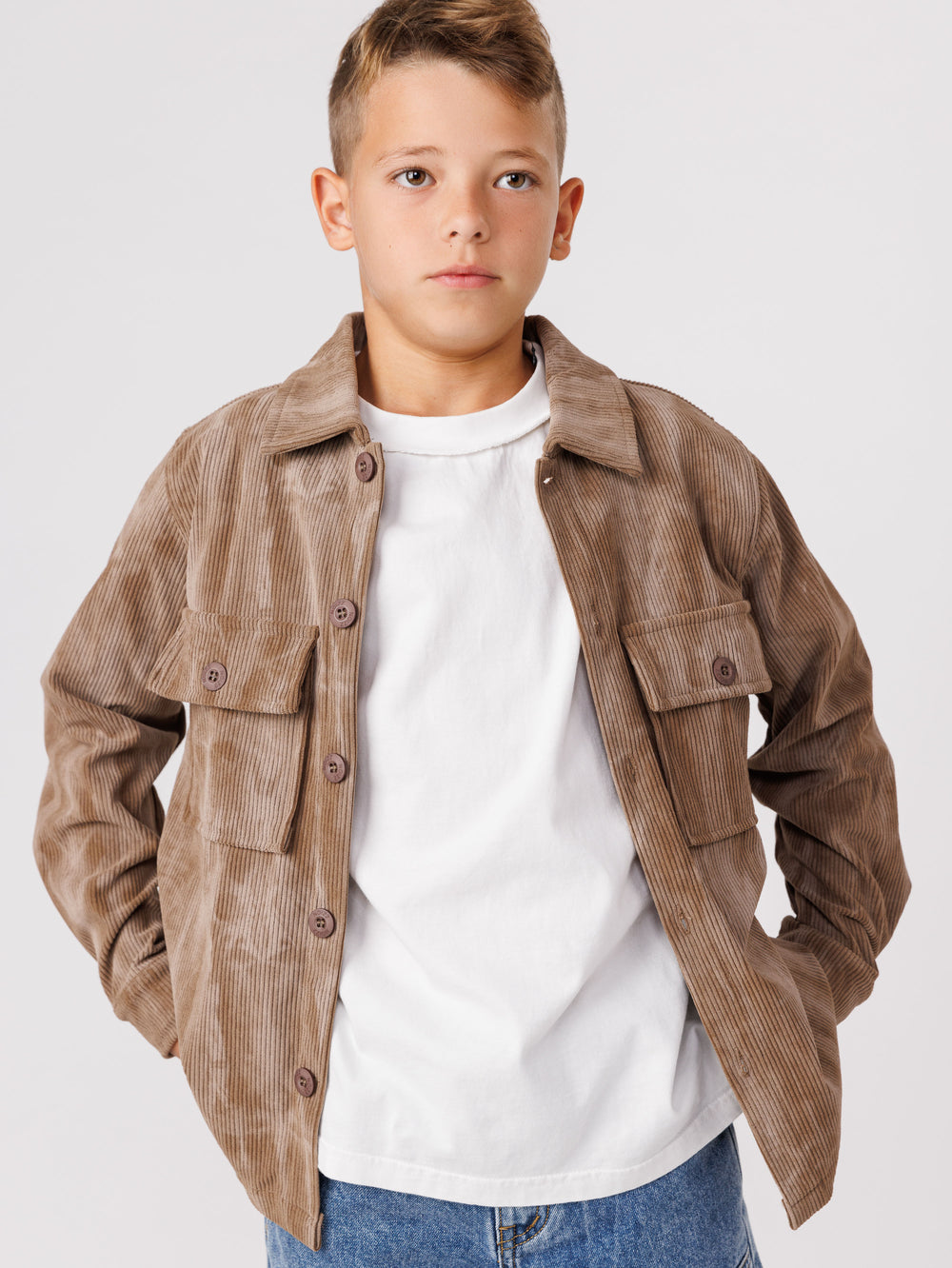 OVER SHIRT JACKET Beige / 14