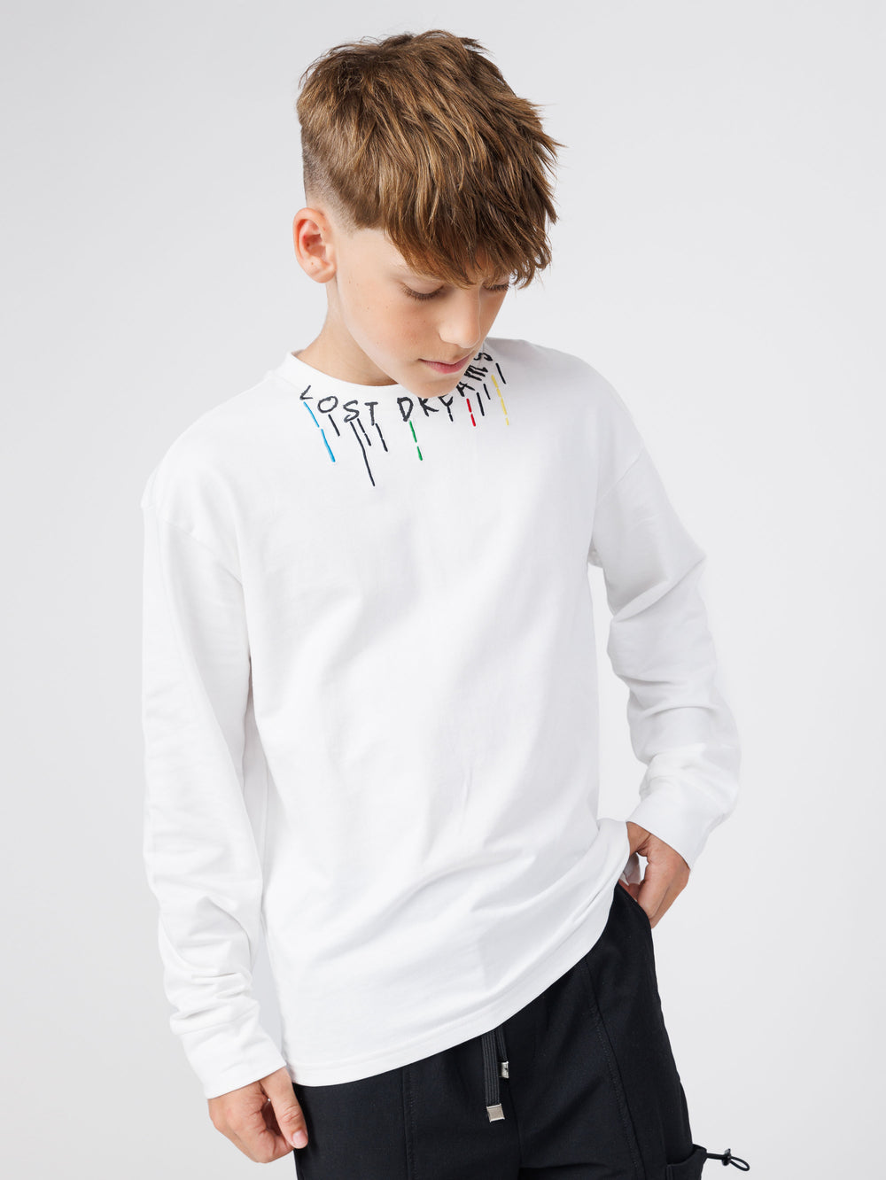 LONG FASHION SLEEVE T White / 14