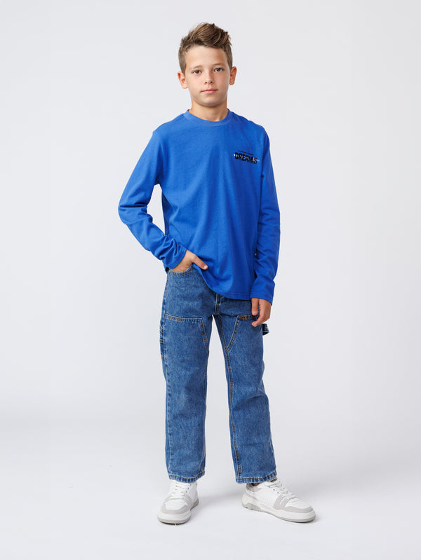 LONG FASHION SLEEVE T Blue / 14