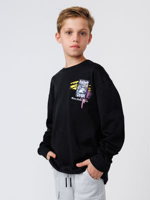 LONG FASHION SLEEVE T Black / 14