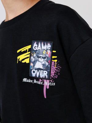LONG FASHION SLEEVE T Black / 14