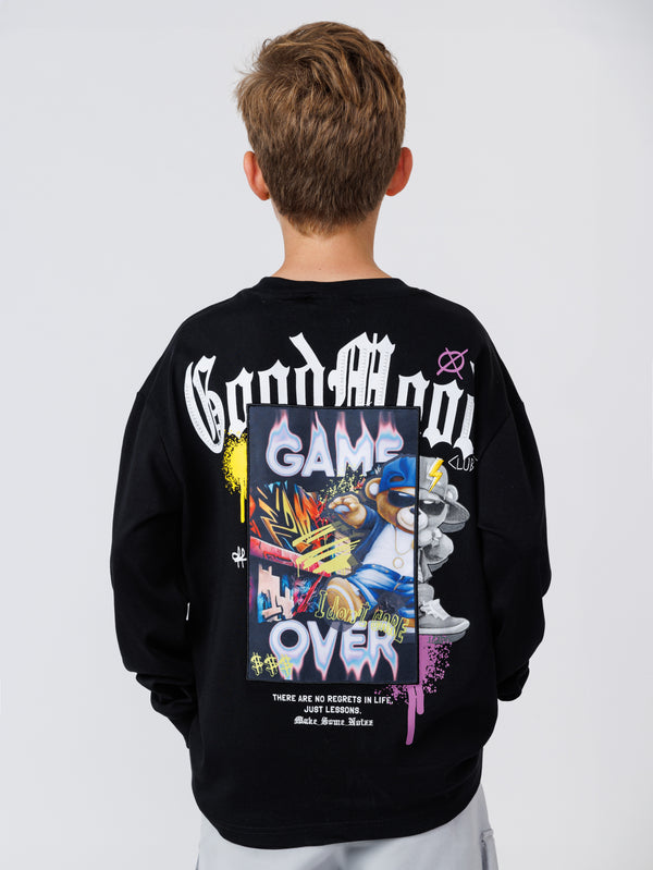 LONG FASHION SLEEVE T Black / 14