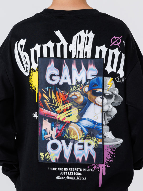 LONG FASHION SLEEVE T Black / 14