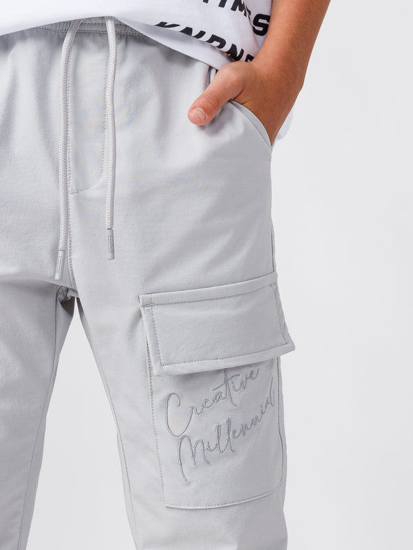 CARGO WOVEN PANTS Light Gray / 14