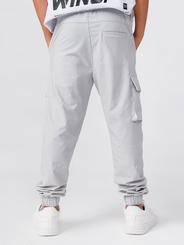 CARGO WOVEN PANTS Light Gray / 14