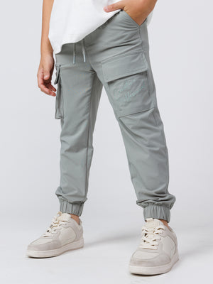 CARGO WOVEN PANTS Green / 14