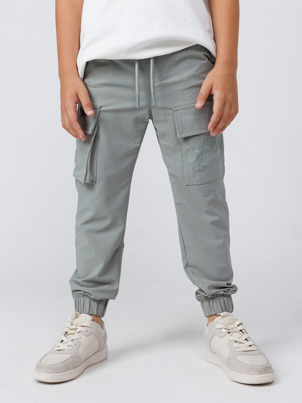 CARGO WOVEN PANTS Green / 14