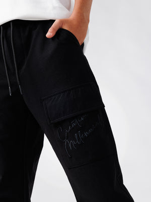CARGO WOVEN PANTS Black / 14