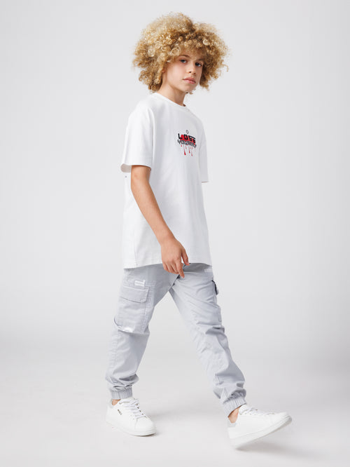 CARGO WOVEN PANTS Light Gray / 14
