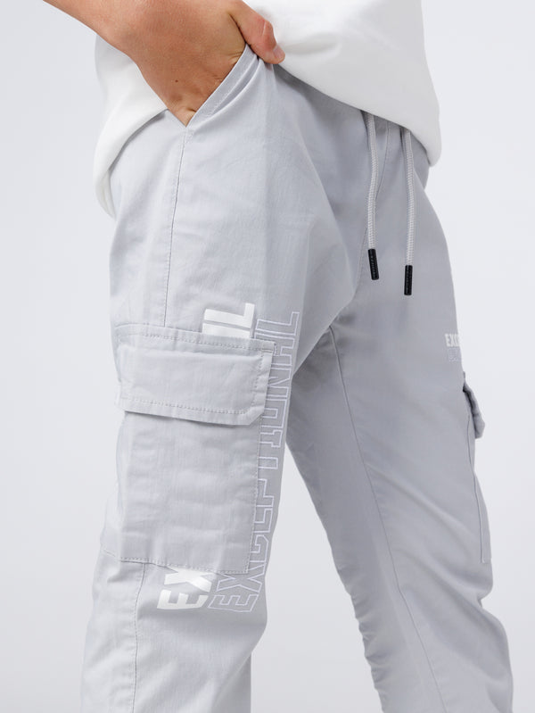 CARGO WOVEN PANTS Light Gray / 14