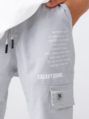 CARGO WOVEN PANTS Light Gray / 14