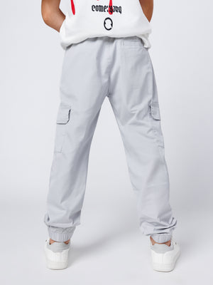 CARGO WOVEN PANTS Light Gray / 14
