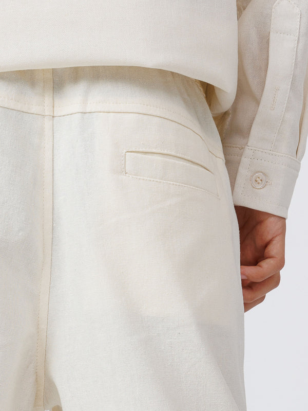 CARGO WOVEN PANTS Cream / 14