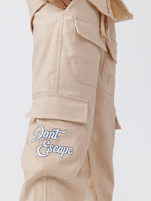 CARGO WOVEN PANTS Beige / 14