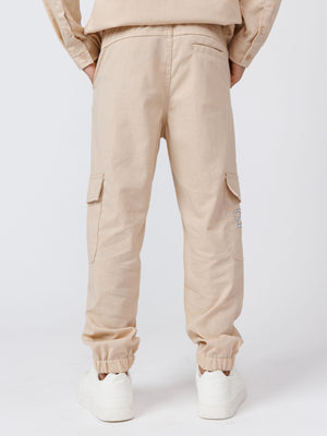 CARGO WOVEN PANTS Beige / 14
