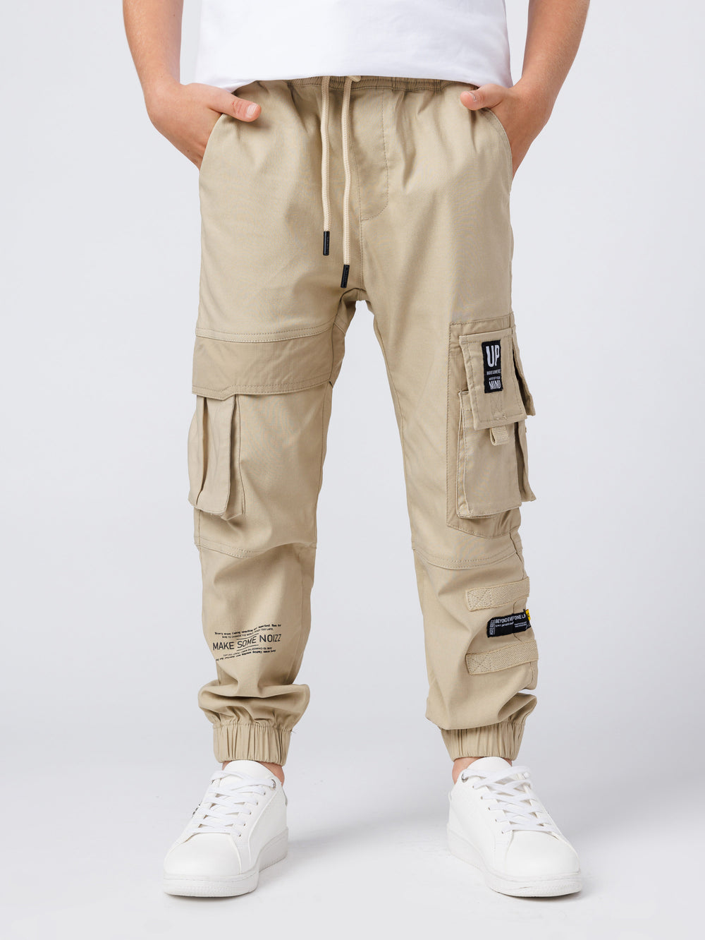 CARGO WOVEN PANTS Beige / 14