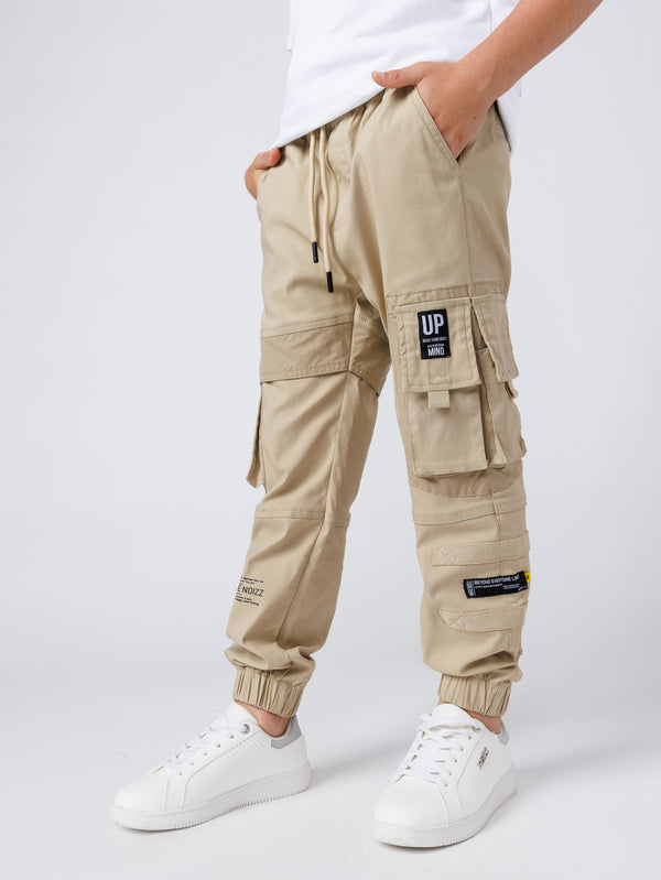 CARGO WOVEN PANTS Beige / 14