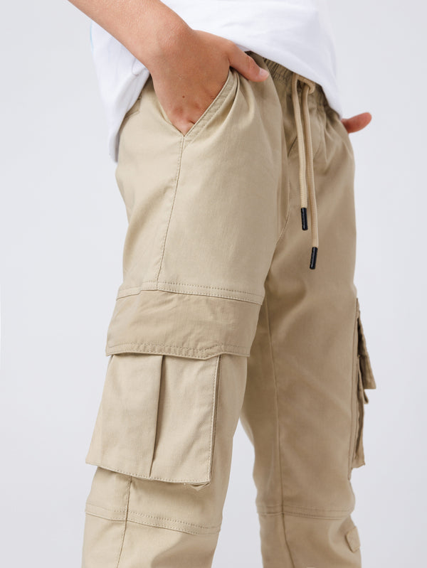 CARGO WOVEN PANTS Beige / 14
