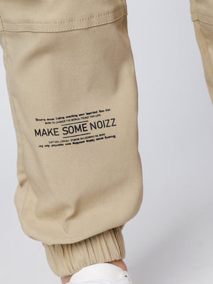 CARGO WOVEN PANTS Beige / 14