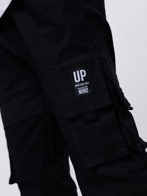 CARGO WOVEN PANTS Black / 14