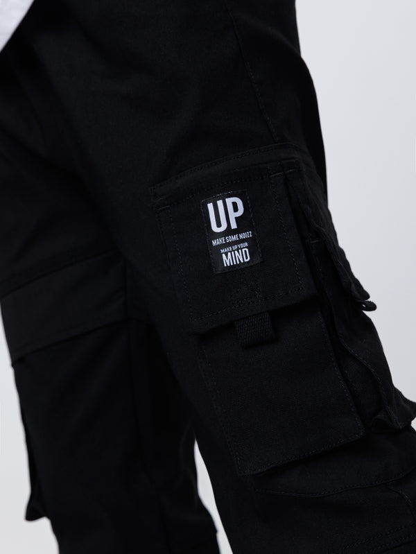 CARGO WOVEN PANTS Black / 14