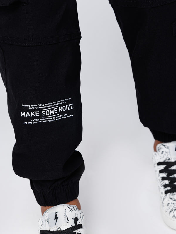 CARGO WOVEN PANTS Black / 14