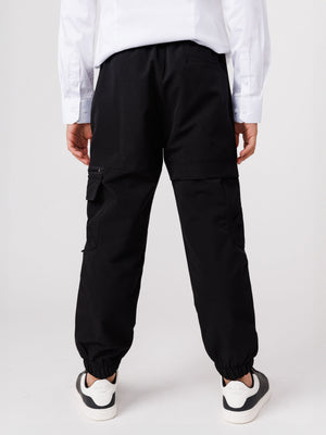 CARGO WOVEN PANTS Black / 14