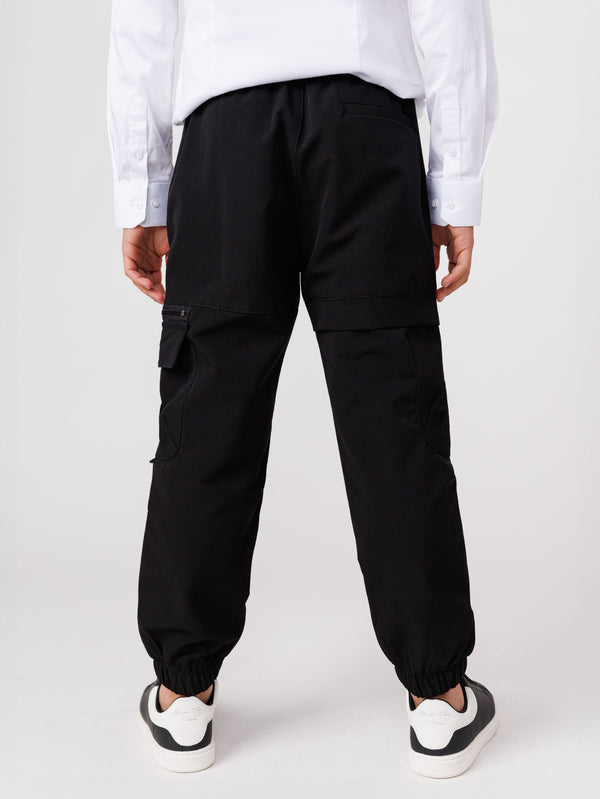 CARGO WOVEN PANTS Black / 14