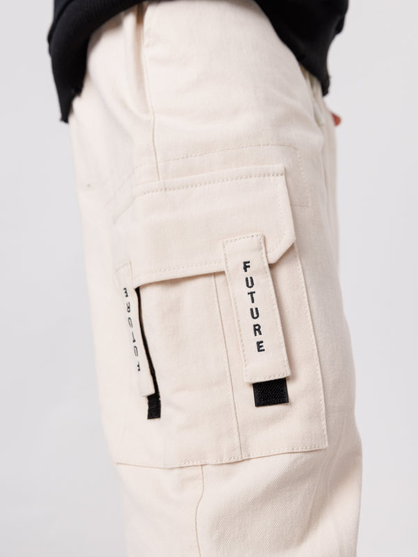 CARGO WOVEN PANTS Beige / 14