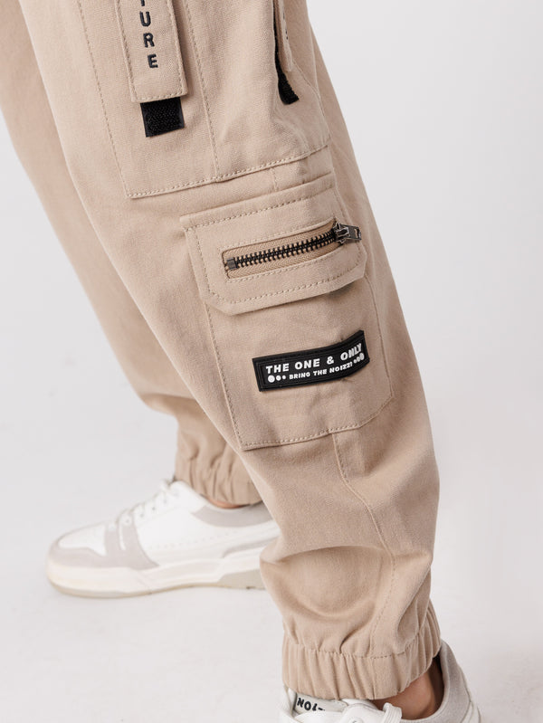 CARGO WOVEN PANTS Khaki / 14