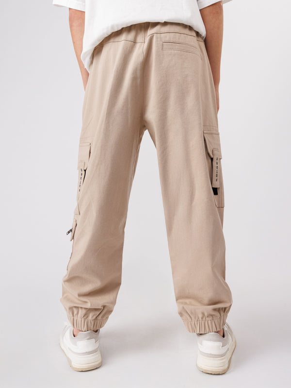 CARGO WOVEN PANTS Khaki / 14