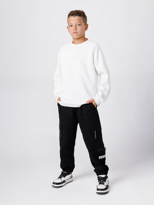 CARGO WOVEN PANTS Black / 14