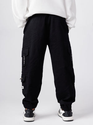 CARGO WOVEN PANTS Black / 14
