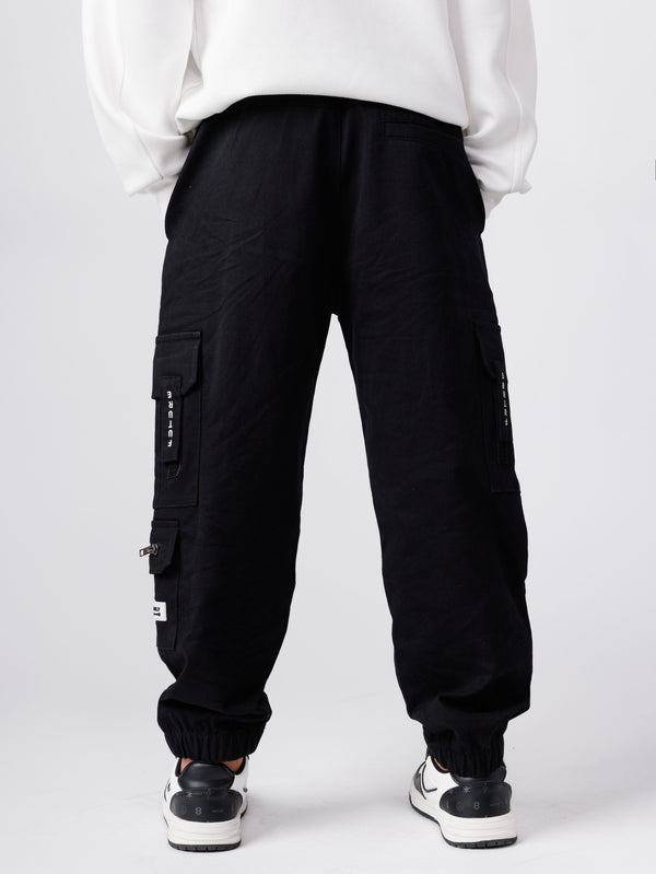 CARGO WOVEN PANTS Black / 14
