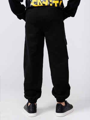 CARGO WOVEN PANTS Black / 14