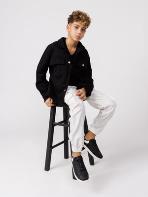 CARGO WOVEN PANTS Cream / 14