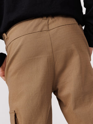 CARGO WOVEN PANTS Brown / 14