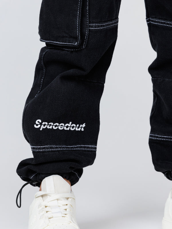 CARGO WOVEN PANTS Black / 14