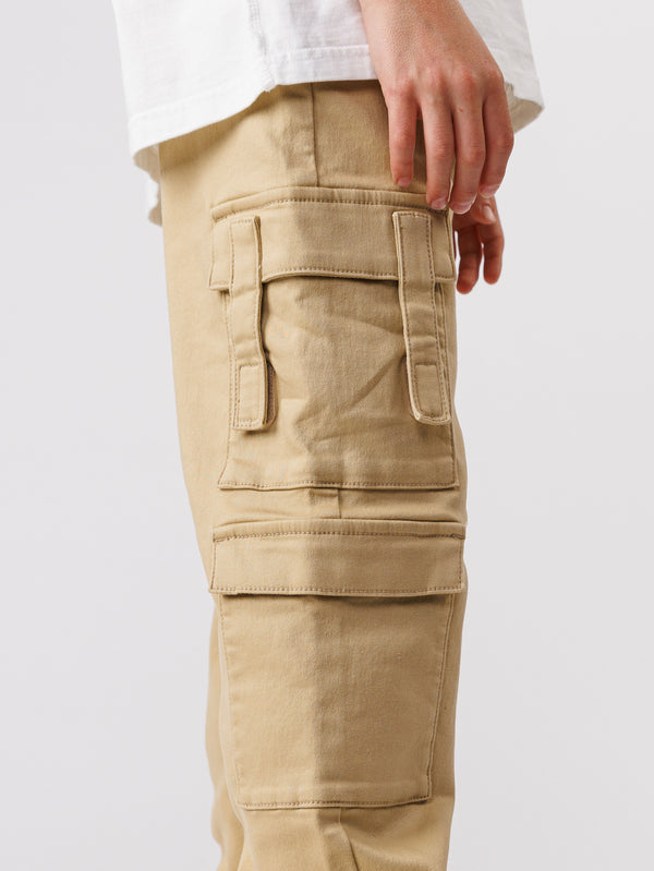 CARGO WOVEN PANTS Beige / 14