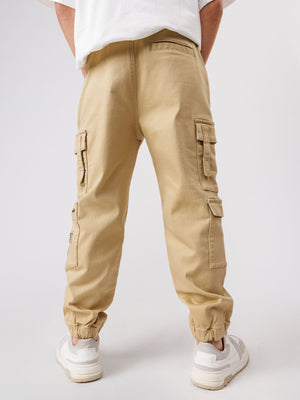 CARGO WOVEN PANTS Beige / 14