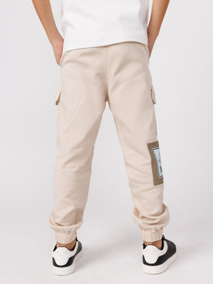 CARGO WOVEN PANTS Beige / 14