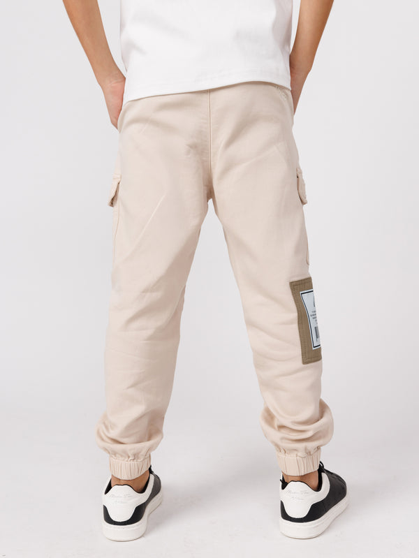 CARGO WOVEN PANTS Beige / 14