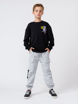 CARGO WOVEN PANTS Gray / 14