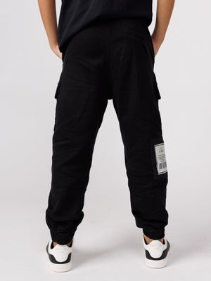 CARGO WOVEN PANTS Black / 14