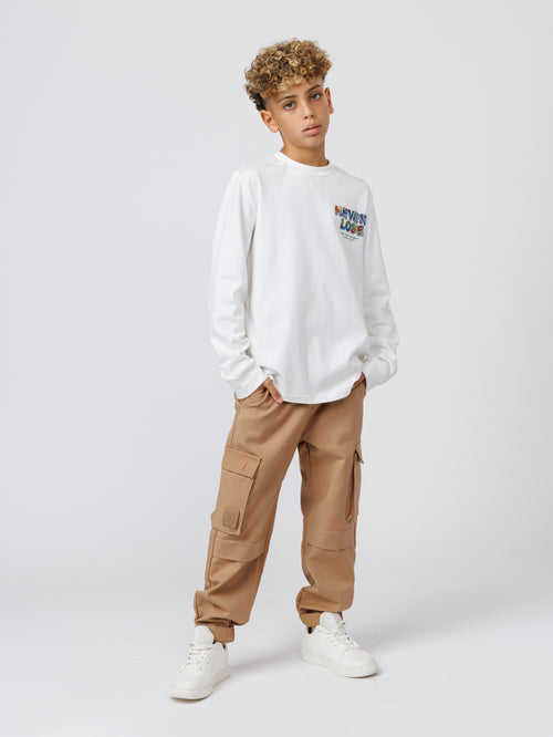 CARGO WOVEN PANTS Beige / 14